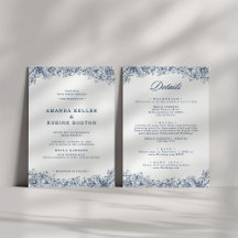 Blue White Blume Elegante Wedding All in one