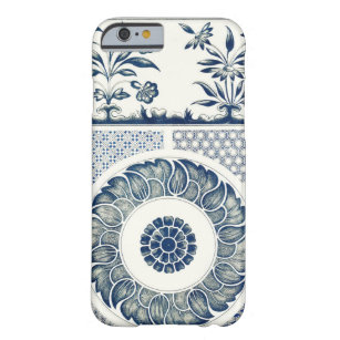Blue White Blumenchinesisch Runde Barely There iPhone 6 Hülle