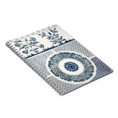 Blue White Blumenchinesisch Runde Notizblock (Rechte Seite)