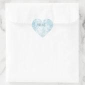 Blue White Bokeh Herz-Aufkleber (Tasche)