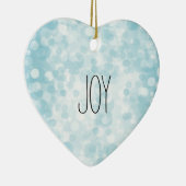 Blue White Bokeh Keramikornament (Rechts)