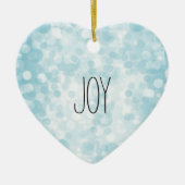 Blue White Bokeh Keramikornament (Vorne)