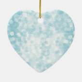 Blue White Bokeh Keramikornament (Hinten)