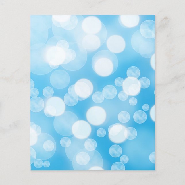 Blue & White Bokeh Lights Scrapbook Paper (Vorderseite)