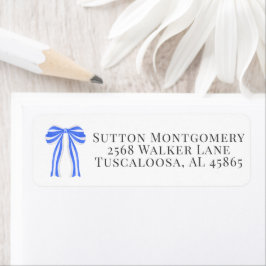 Blue & White Bow Coquette-Adresse