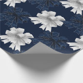 Blue White Bows Weihnachten Geschenkpapier (Ecke)