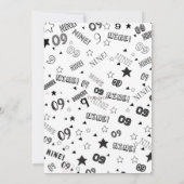 Blue White Boy Number Nine Birthday Party Einladung (Rückseite)