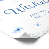 Blue White Brautparty Ratschläge und Wünsche Poster (Ecke)