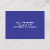 Blue White Bucket List Ideas Abschluss Guest Book Hinweiskarte (Rückseite)