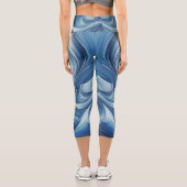 Blue White Capri Leggings (Rückseite)