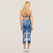 Blue White Capri Leggings (Rückseite)