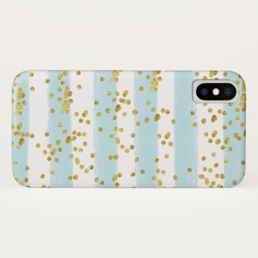 Blue, White Case Mate Barely There iPhone X Case (Rückseite (Horizontal))