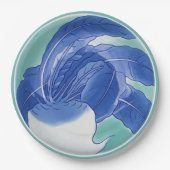 Blue White Celadon Chinoiserie Turnip Imitats Chin Pappteller (Vorderseite)