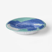 Blue White Celadon Chinoiserie Turnip Imitats Chin Pappteller (Gewinkelt)