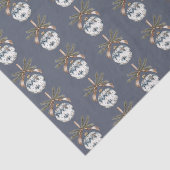 Blue White Champagne Gold Ornaments Christmas Seidenpapier (Ausschnitt)