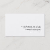 Blue White Charming Script Business Card Visitenkarte (Rückseite)