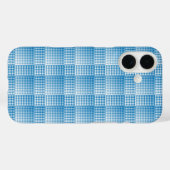 Blue White Checker Abstract Pattern Case-Mate iPhone Hülle (Rückseite (Horizontal))