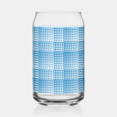 Blue White Checker Abstract Pattern Dosenglas (Vorderseite)