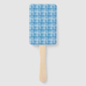 Blue White Checker Abstract Pattern Fächer (Rückseite)