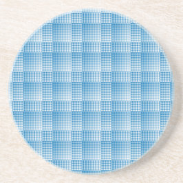 Blue White Checker Abstract Pattern Getränkeuntersetzer