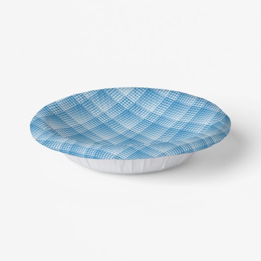 Blue White Checker Abstract Pattern Pappteller (Gewinkelt)