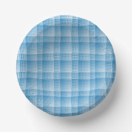 Blue White Checker Abstract Pattern Pappteller