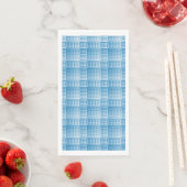 Blue White Checker Abstract Pattern Serviette (Beispiel)