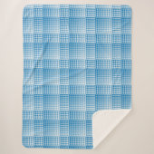 Blue White Checker Abstract Pattern Sherpadecke (Vorderseite)