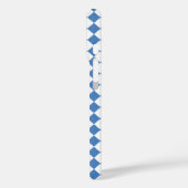 Blue White Checker Diamond Pattern Case-Mate iPhone Hülle (Rückseite / Links)