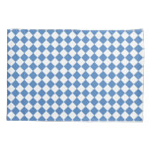 Blue White Checker Diamond Pattern Kissenbezug (Rückseite)