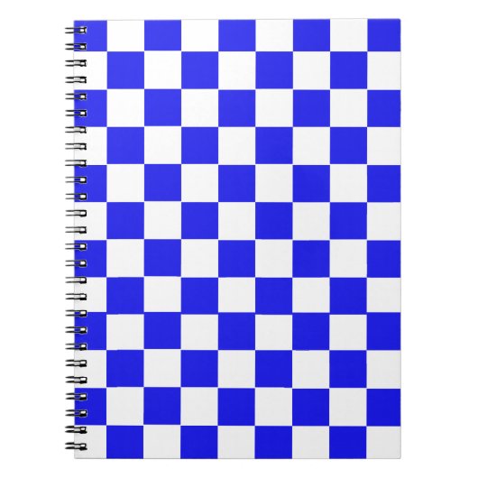 Blue & White Checkered CUSTOM Notizblock (Vorderseite)