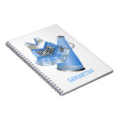 Blue-White Cheerleader Notebook Notizblock (Rechte Seite)