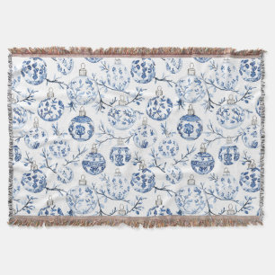 Blue White Chic Blues Weihnachtsschmuck Decke