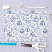 Blue White Chic Blues Weihnachtsschmuck Seidenpapier (Handwerk)