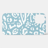 Blue & White Chic Cheetah Leopard Tierdruck Case-Mate iPhone Hülle (Rückseite (Horizontal))