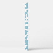 Blue & White Chic Cheetah Leopard Tierdruck Case-Mate iPhone Hülle (Rückseite / Rechts)