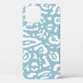 Blue & White Chic Cheetah Leopard Tierdruck Case-Mate iPhone Hülle