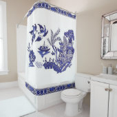 Blue & White China Blue Willow Design Duschvorhang (Beispiel)