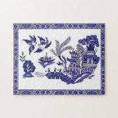 Blue & White China Blue Willow Design Puzzle (Horizontal)