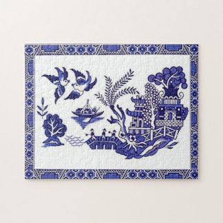 Blue & White China Blue Willow Design Puzzle
