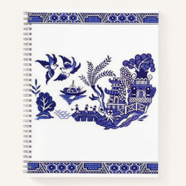 Blue & White China Blue Willow Sketchbook Notizblock