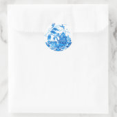 Blue & White China Blue Willow Stickers (Tasche)