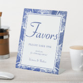 Blue White Chinoiserie Blumenstrauß Gastgeschenk H Sockelschild (In SItu)