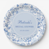 Blue White Chinoiserie Brautparty Pappteller (Vorderseite)