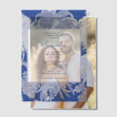 Blue White Chinoiserie Brautparty Pergament Einladungen (Versatz (Ehepaar))