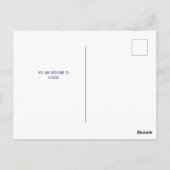 Blue & White Chinoiserie Bridal Shower Invitation Postkarte (Rückseite)