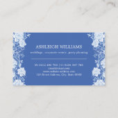 Blue White Chinoiserie Floral Event Stylist Visitenkarte (Rückseite)