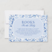 Blue White Chinoiserie Floral Toile Books for Baby Karte (Vorderseite)