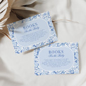 Blue White Chinoiserie Floral Toile Books for Baby Karte