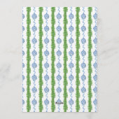 Blue & White Chinoiserie Garland Grandmillennial Einladung (Rückseite)